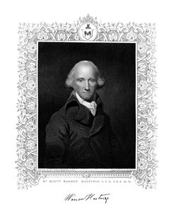 Warren Hastings, anglický správce v Indii, 19. století. od H. Robinson