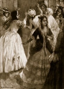 Dámy, které se dožadují vstupu do Sněmovny lordů, 1758, ilustrace z Hutchinsonovy Historie britského národa, cca 1923. od H. Tenison