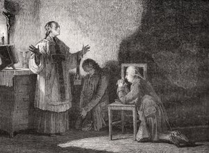 Ludvík XVI. (1754-93) při modlitbě před popravou