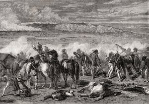 Bitva u Jemappes, 6. listopadu 1792, vyryl Alexandre Hurel