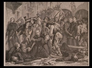 Masakr kněží v září 1792, vyryl Charles Maurand