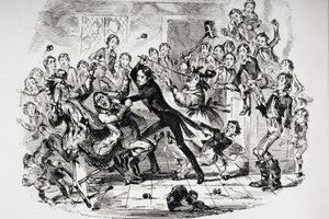 Ilustrace pro Nicholase Nicklebyho Charlese Dickense od Hablot Knight (1815 92) Browne