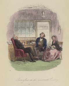 Ilustrace pro Lewis Arundel aneb The Railroad of Life od Franka E Smedleyho (barevná rytina) od after Hablot Knight Browne