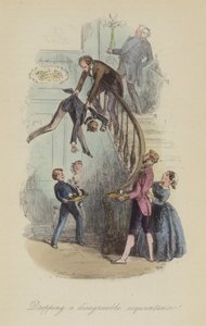 Ilustrace pro Lewis Arundel aneb The Railroad of Life od Franka E Smedleyho (barevná rytina) od after Hablot Knight Browne