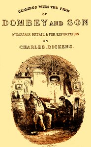 Dombey & Son od Charlese Dickense. Titulní strana od Hablot Knight Browne