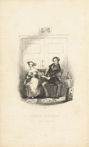 Frontispis k The Strange Gentleman: A Comic Burletta, Charles Dickens (1812-70) od Hablot Knight Browne