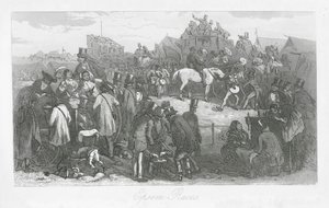 Londýnské ulice: Epsom Races (rytina)