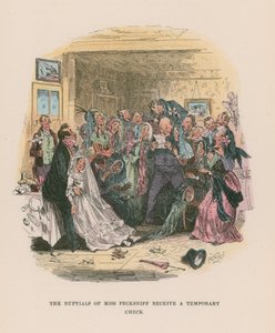Ilustrace k filmu Martin Chuzzlewit od Hablot Knight Browne