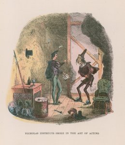 Ilustrace pro Nicholase Nicklebyho od Hablot Knight Browne
