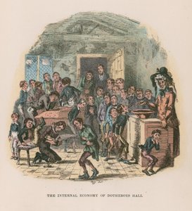 Ilustrace pro Nicholase Nicklebyho od Hablot Knight Browne