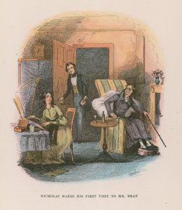 Ilustrace pro Nicholase Nicklebyho od Hablot Knight Browne