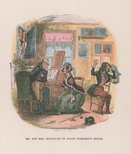 Ilustrace pro Nicholase Nicklebyho od Hablot Knight Browne