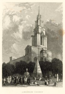 Kostel v Limehouse; kostel svaté Anny, Limehouse, Londýn od Hablot Knight Browne