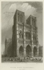 Katedrála Notre Dame, západní průčelí od Hablot Knight Browne