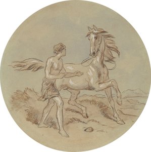 Jeden z osmnácti návrhů pro řadu talířů ilustrujících Venuši a Adonis od Hablot Knight Browne