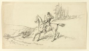 Jezdec Reining na koni od Hablot Knight Browne