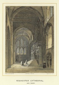 Rochesterská katedrála, severní transept od Hablot Knight Browne