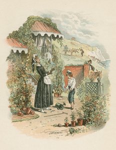 Scéna z Davida Copperfielda od Charlese Dickense, 1849-1850 od Hablot Knight Browne