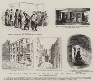 Domov Little Dorrit, věznice Old Marshalsea, Southwark od Hablot Knight Browne