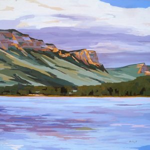 Příchozí déšť, Havilandské jezero, asi 2024 (olej na plátně)