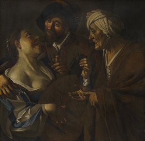 Prokurista, padělek podle Dircka van Baburena (asi 1595–1624), asi 1930-45 (olej na plátně)