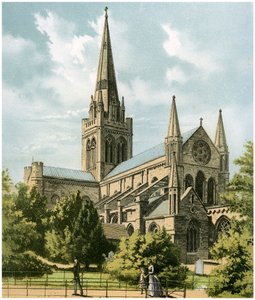 Chichesterská katedrála, Sussex, c1870