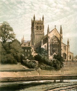 Worcesterská katedrála, Worcestershire, c1870