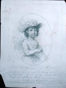 A Sketch, zkažené Jamesem Gillrayem (1757-1815) 1781 (stříbrný bod na papíře) od Hannah Humphrey
