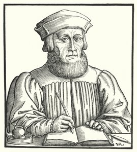 Johannes Aventinus , bavorský renesanční humanista, historik a filolog (rytina)