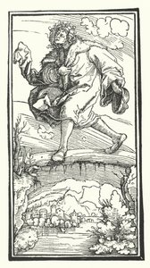 Dřevoryt z De Remediis Giantum Fortunae (Nápravné prostředky pro štěstí, spravedlivý a faul) od Petrarca (rytina) od Hans (after) Burgkmair