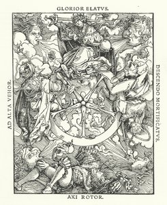 Dřevoryt z De Remediis Giantum Fortunae (Nápravné prostředky pro štěstí, spravedlivý a faul) od Petrarca (rytina)