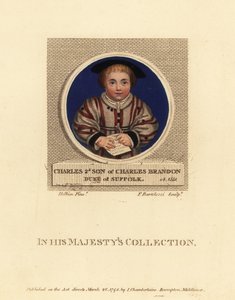 Charles Brandon, třetí vévoda ze Suffolku od Hans (after) Holbein the Younger