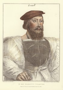 James Butler, vyryl Francesco Bartolozzi (1727-1815) (barevná rytina) od Hans (after) Holbein the Younger