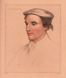 Philip Melanchton nebo neznámý muž., 1812 (rytina) od Hans (after) Holbein the Younger