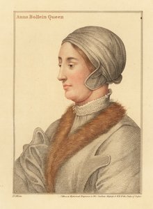 Královna Anna Boleynová, druhá manželka krále Jindřicha VIII od Hans (after) Holbein the Younger
