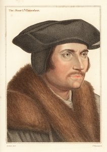 Sir Thomas More, lord kancléř krále Jindřicha VIII., 1812 (rytina) od Hans (after) Holbein the Younger