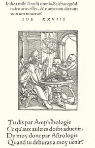 Astrolog (rytina) od Hans (after) Holbein the Younger