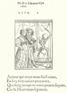 Nevěsta a ženich (rytina) od Hans (after) Holbein the Younger