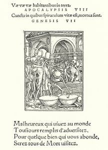 The Charnel House (rytina) od Hans (after) Holbein the Younger