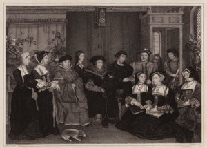 Rodina sira Thomase More (rytina) od Hans (after) Holbein the Younger