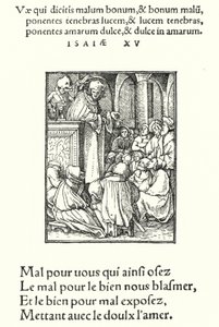 Kazatel (rytina) od Hans (after) Holbein the Younger