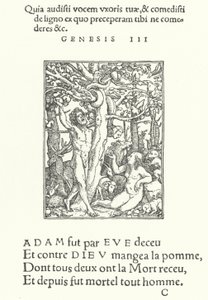 The Temptation (rytina) od Hans (after) Holbein the Younger