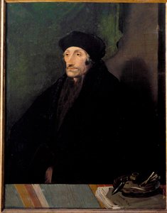 Portrét Erasma Rotterdamského, holandského humanisty od Hans (attr. to) Holbein the Younger