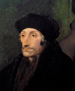 Portrét Erasma Rotterdamského, holandského humanisty od Hans (attr. to) Holbein the Younger