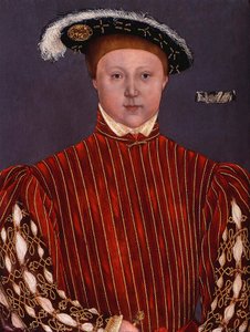 "Portrét Edwarda VI. (1537-1553) anglického krále"" Obraz Kruhu Hanse Holbeina mladšího od Hans (circle of) Holbein the Younger
