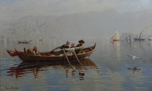 Bergen Harbour (olej na plátně)