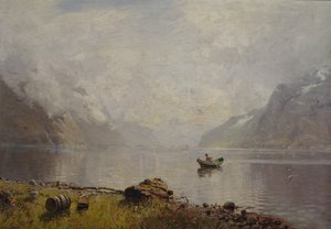 Ze Sognefjordenu (olej na plátně) od Hans Andreas Dahl