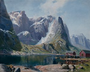 Northlandfjord c.1890 (olej na plátně) od Hans Andreas Dahl