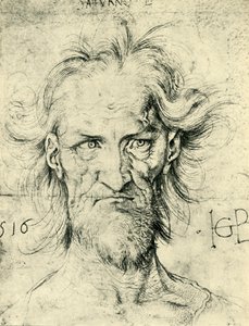Hlava vousatého starce Saturn, 1516, 1943. od Hans Baldung