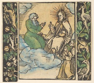 Ilustrace z Decided Gart růžence Mariae. od Hans Baldung